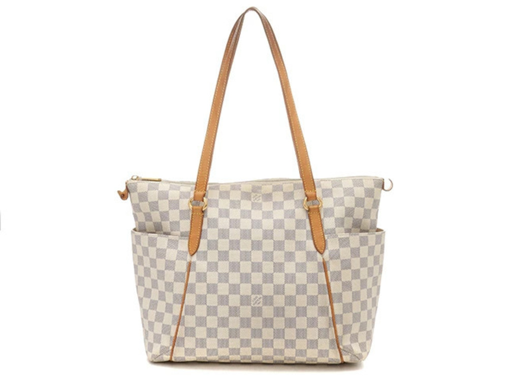 LOUIS VUITTON Totally Tote Bag Damier Azur White